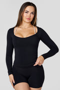 W4249 Sweetheart Neck Top