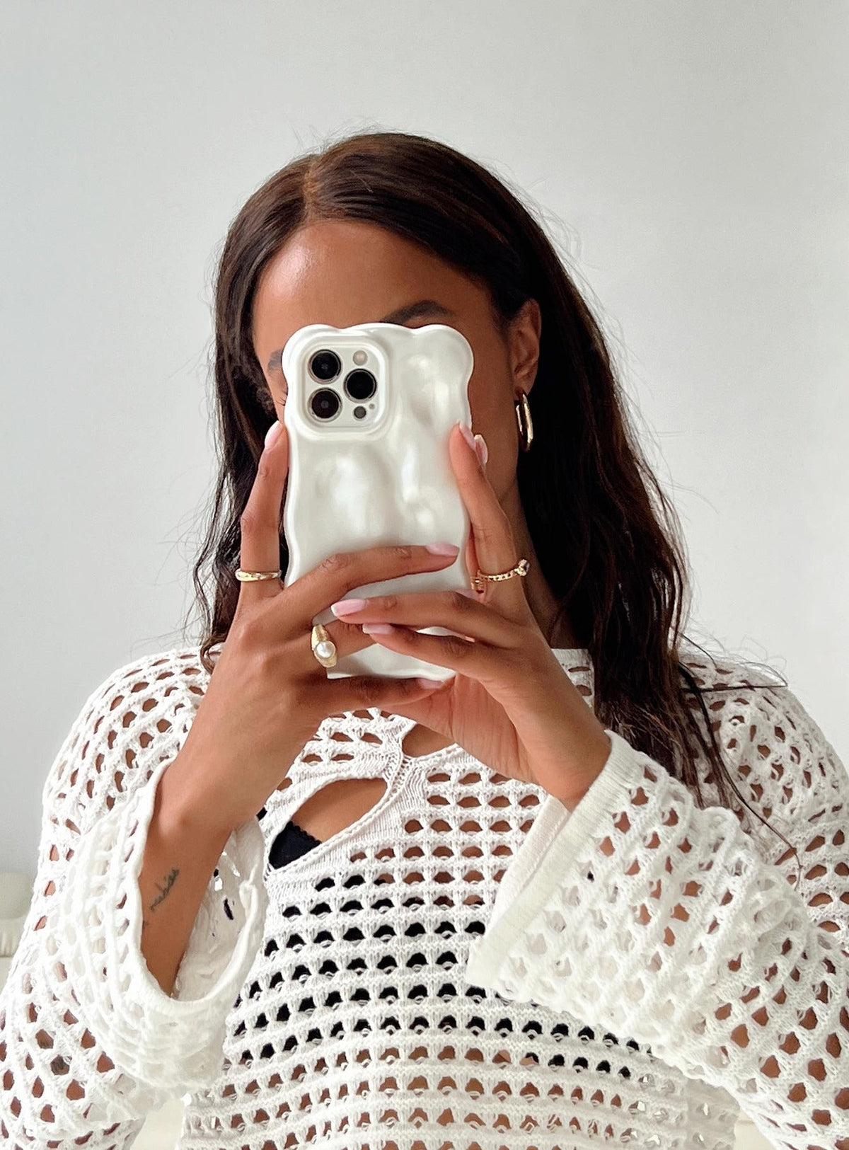 Maceline iPhone Case White