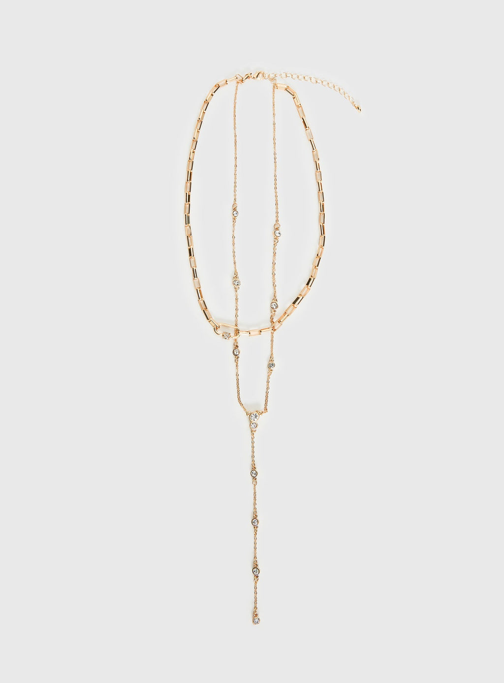 Jasenia Layered Y Necklace Gold