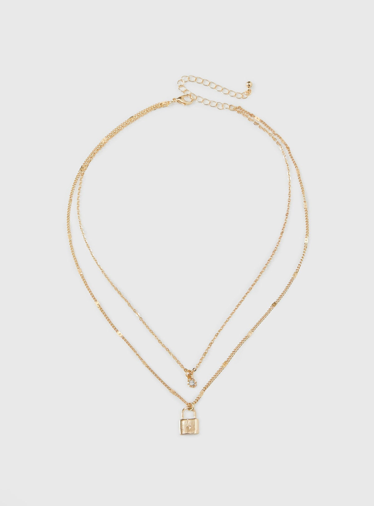 Santino Lock Necklace Pack Gold
