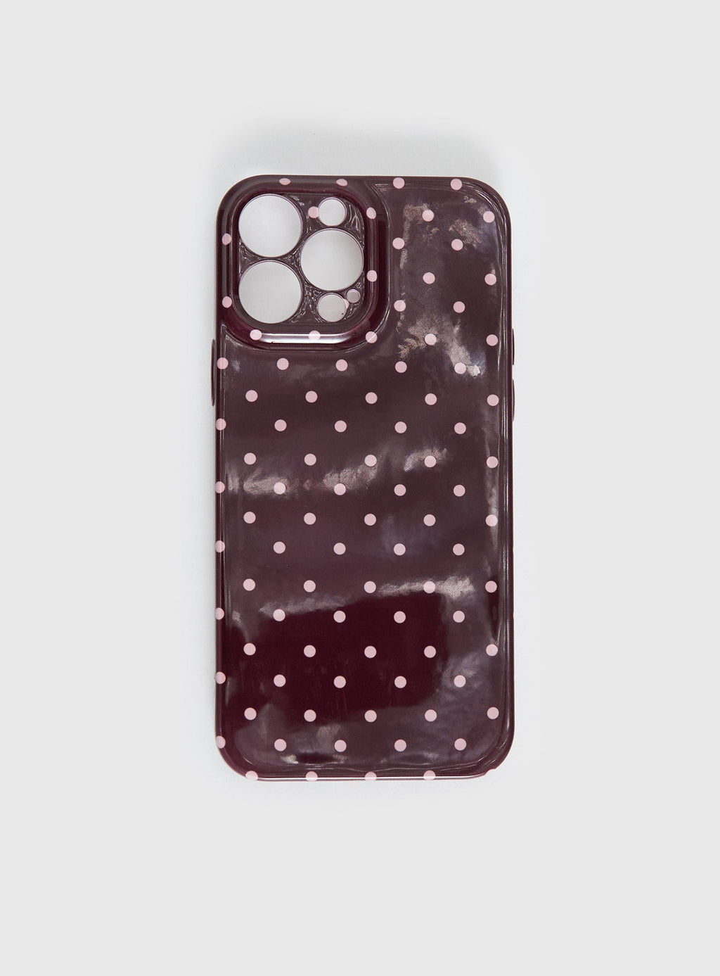 What You Wanted iphone Case Brown Polka Dot