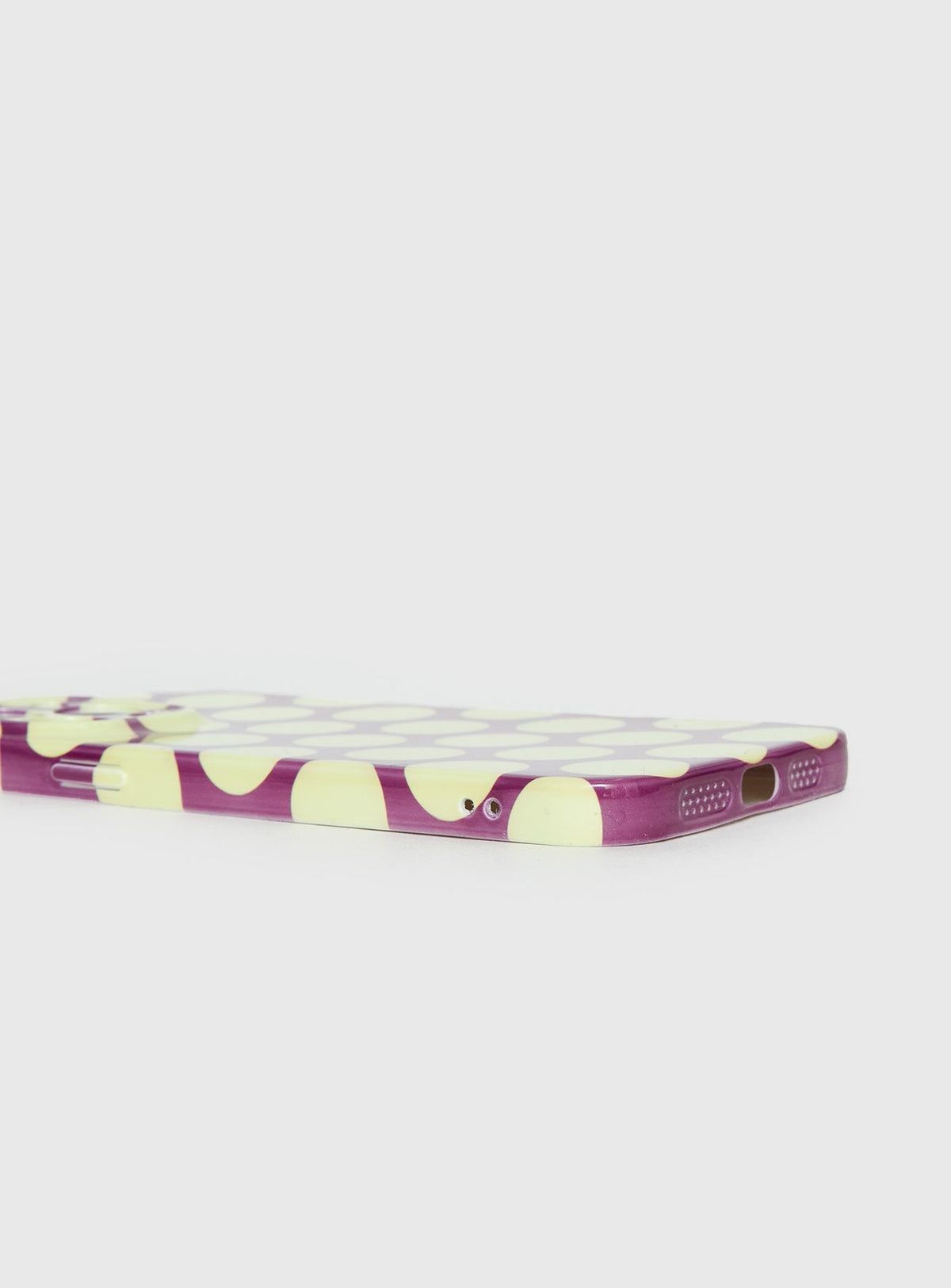 Evyna iPhone Case Yellow / Plum Polka Dot