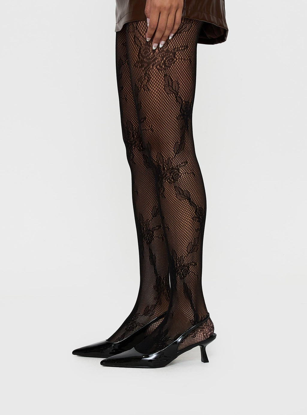 Murmur Lace Stockings Black