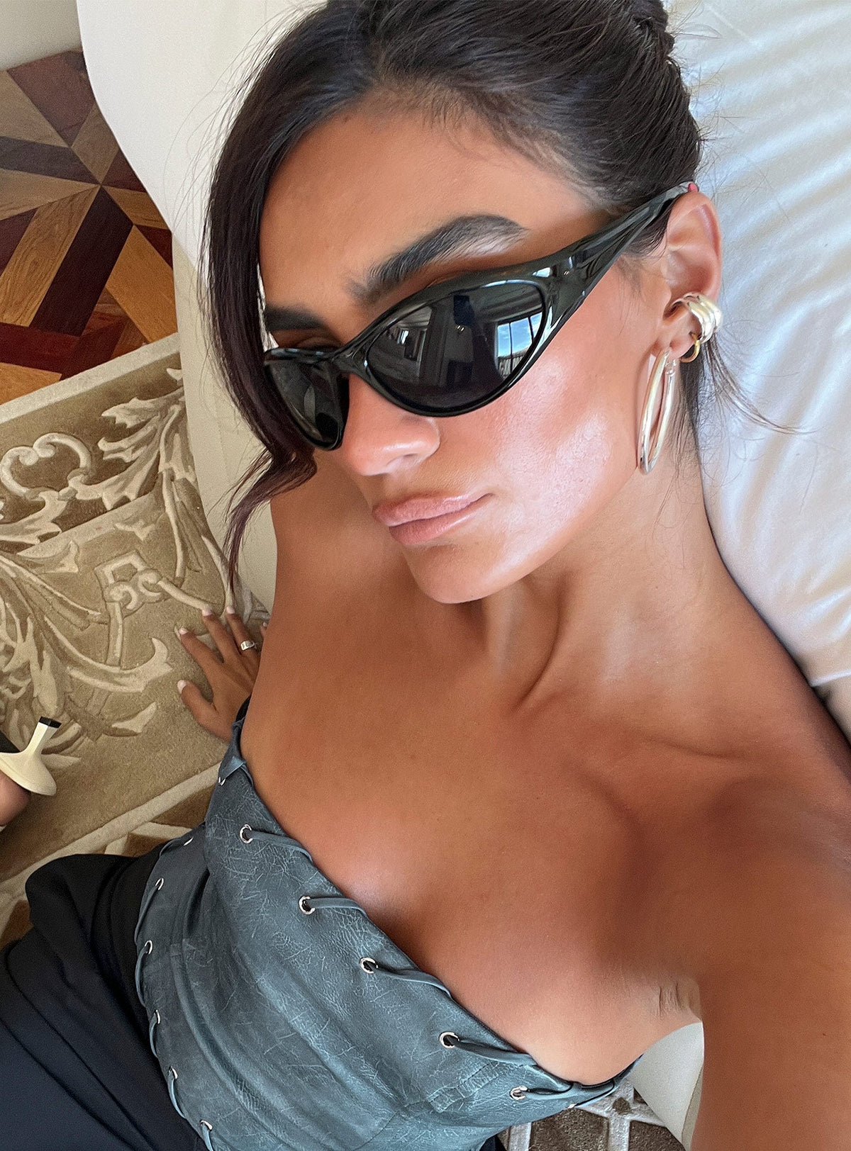 Counterpart Wrap Around Sunglasses Black
