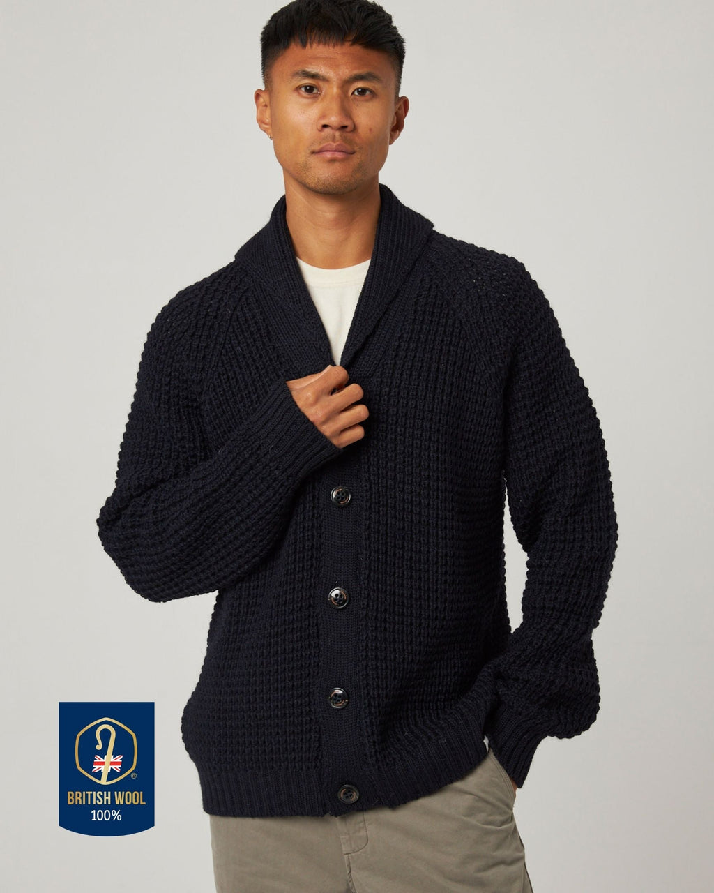Waffle Shawl Cardigan