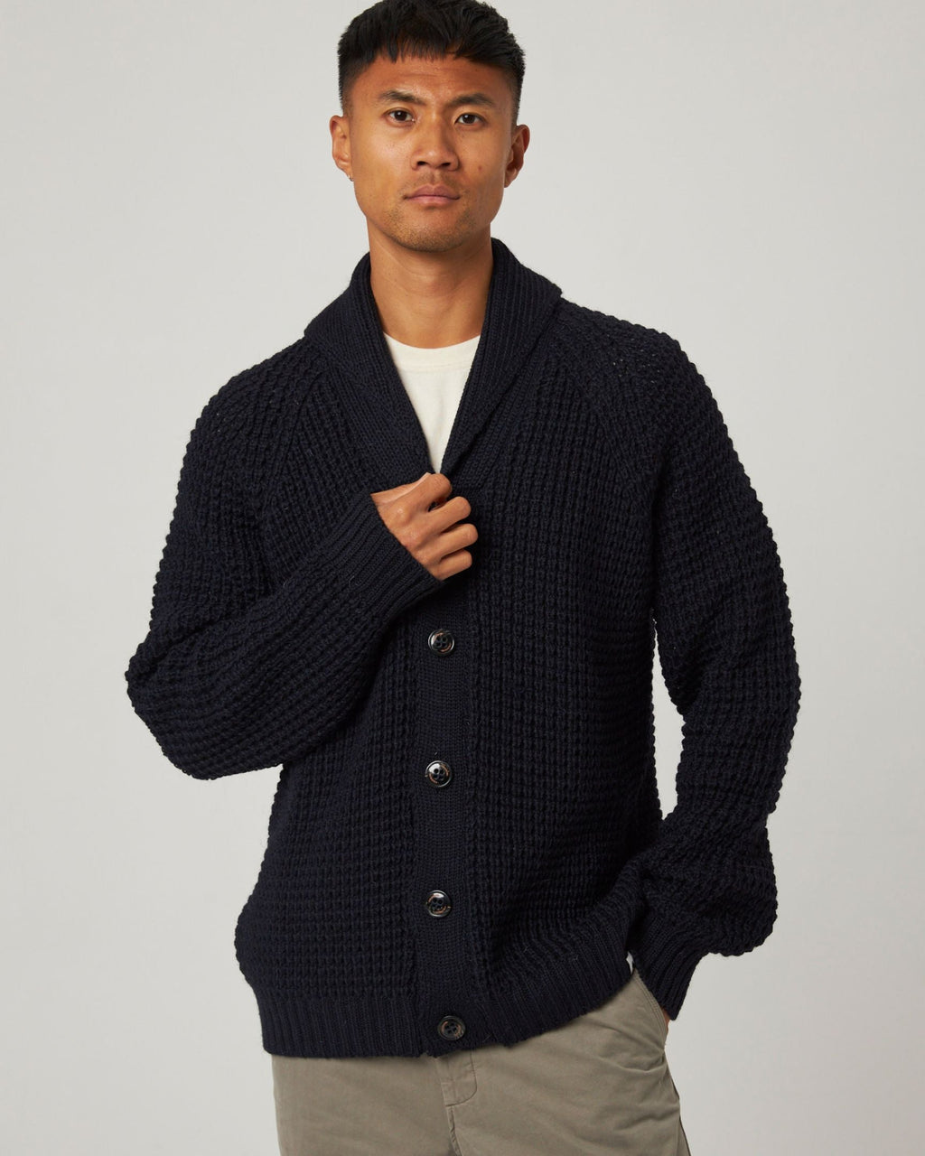 Waffle Shawl Cardigan